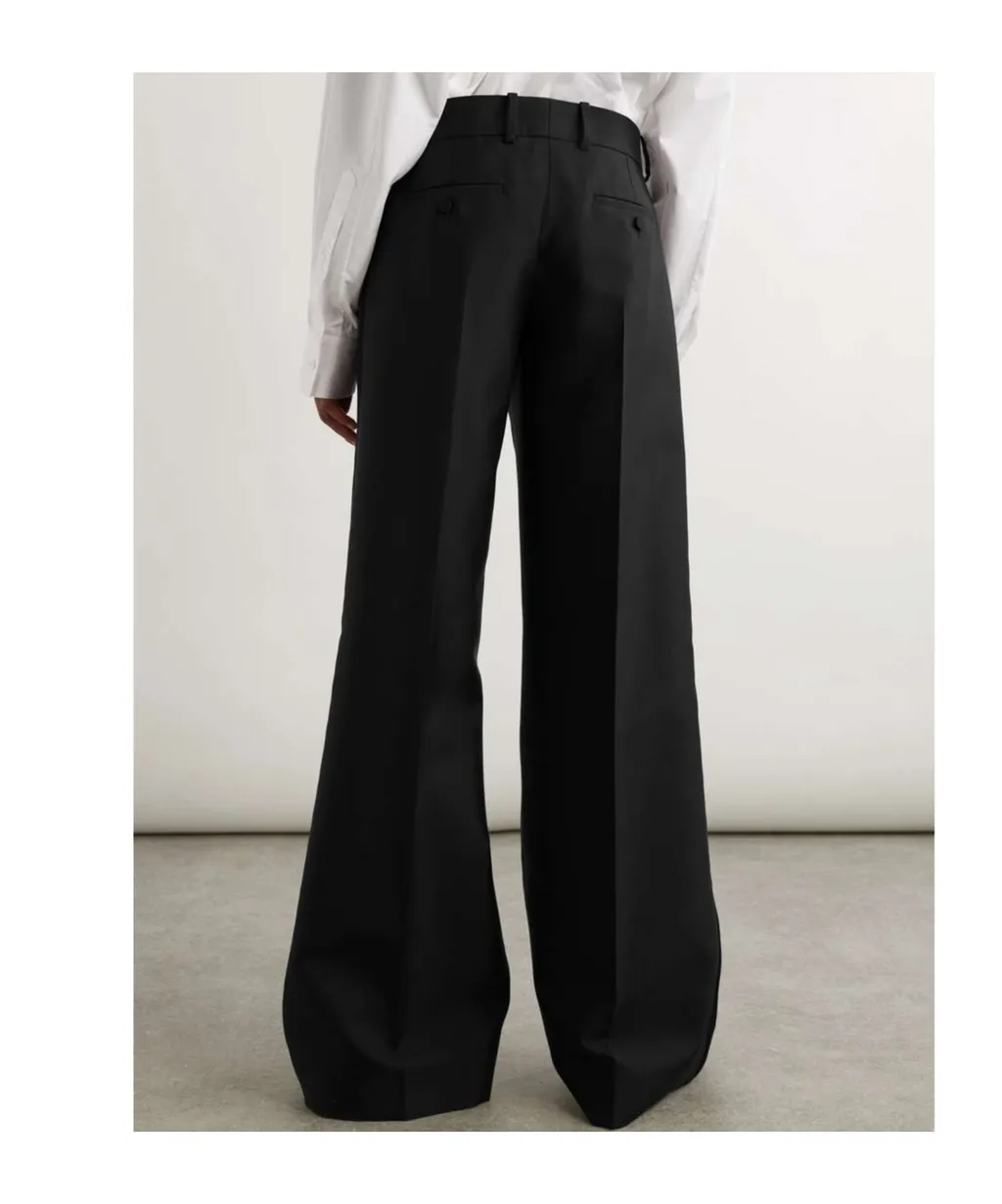 Wide-Leg Side Stripe Trousers