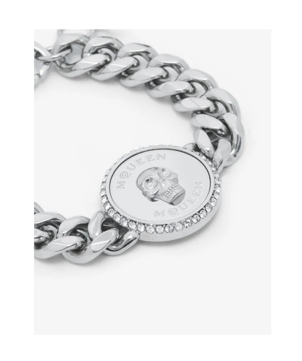 Skull Embossed Chain Bracelet