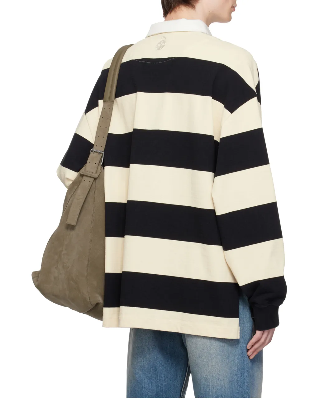 Oversized Striped Polo Shirt