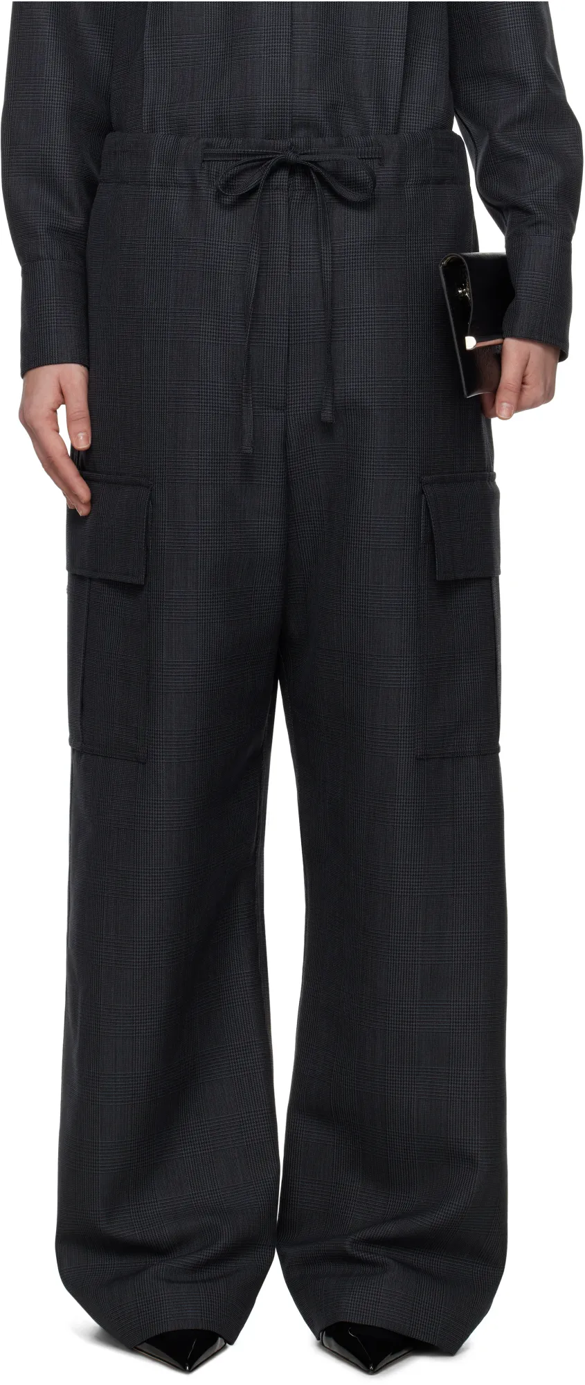 Wide-Leg Cargo Trousers