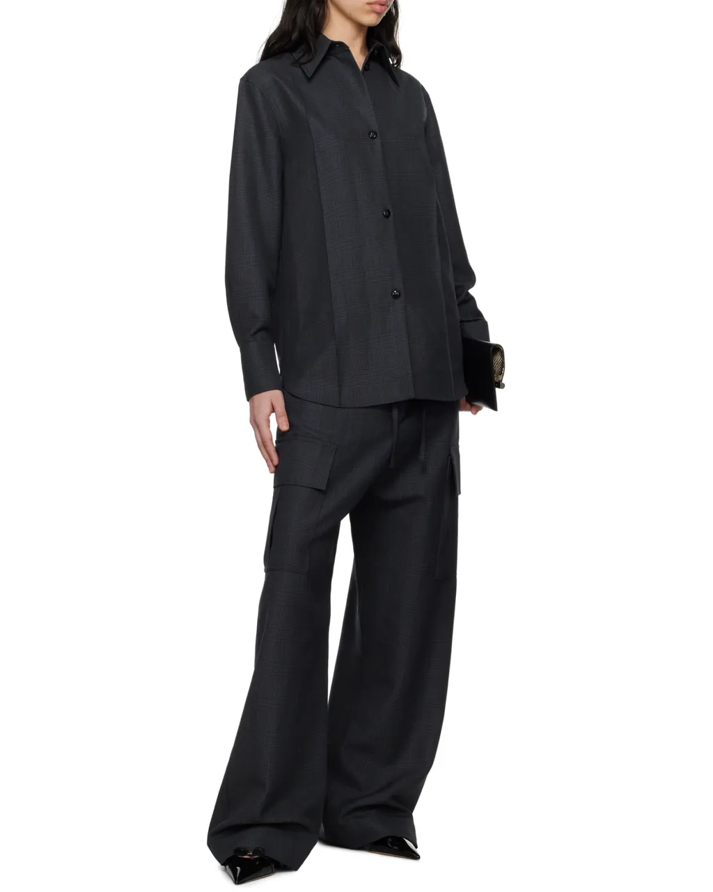 Wide-Leg Cargo Trousers