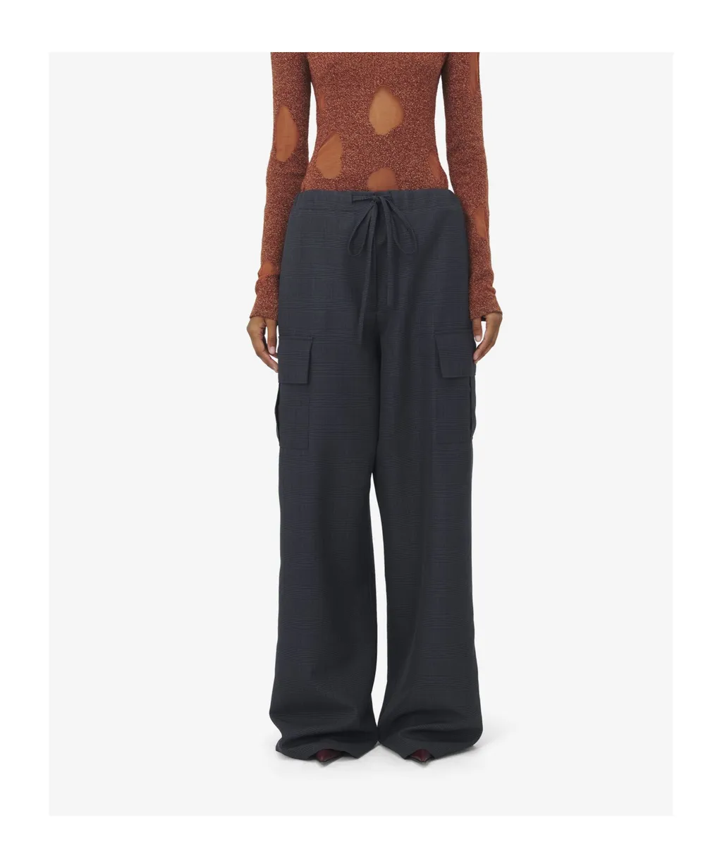 Wide-Leg Cargo Trousers