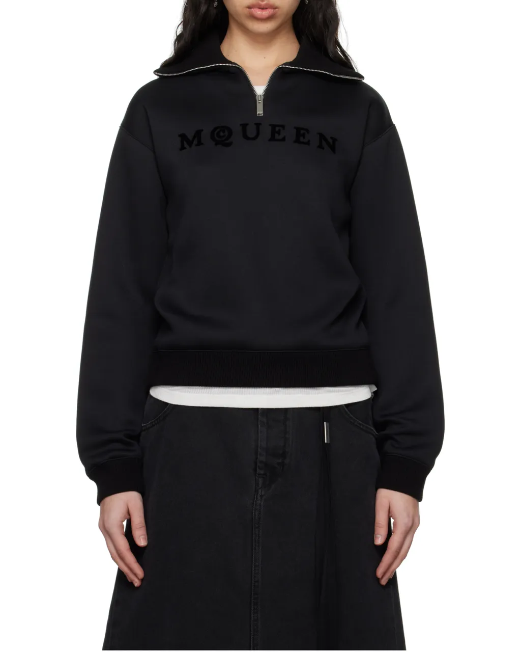Logo Detailed Half-Zip Sweatshirt
