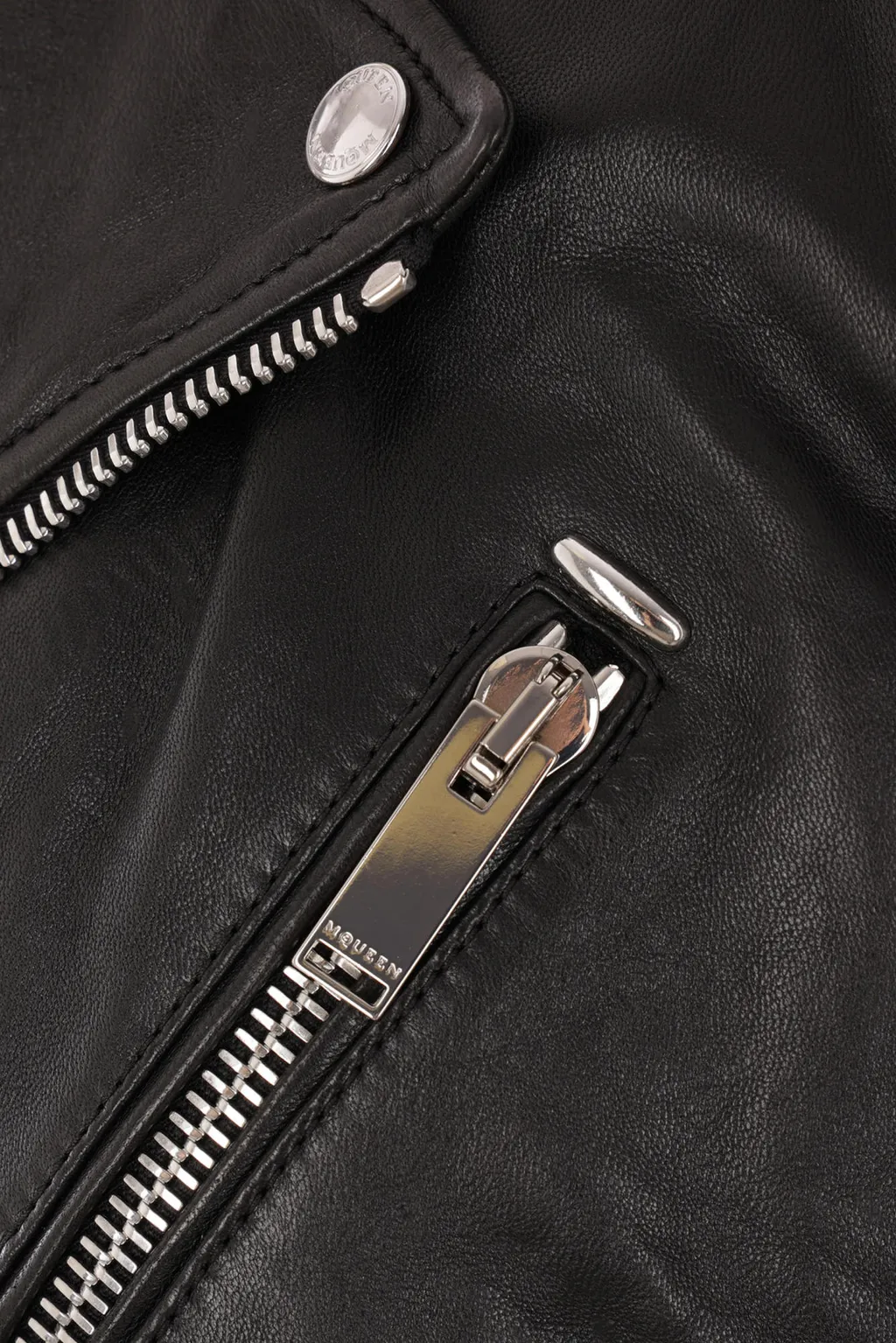 Zip-Up Leather Jacket