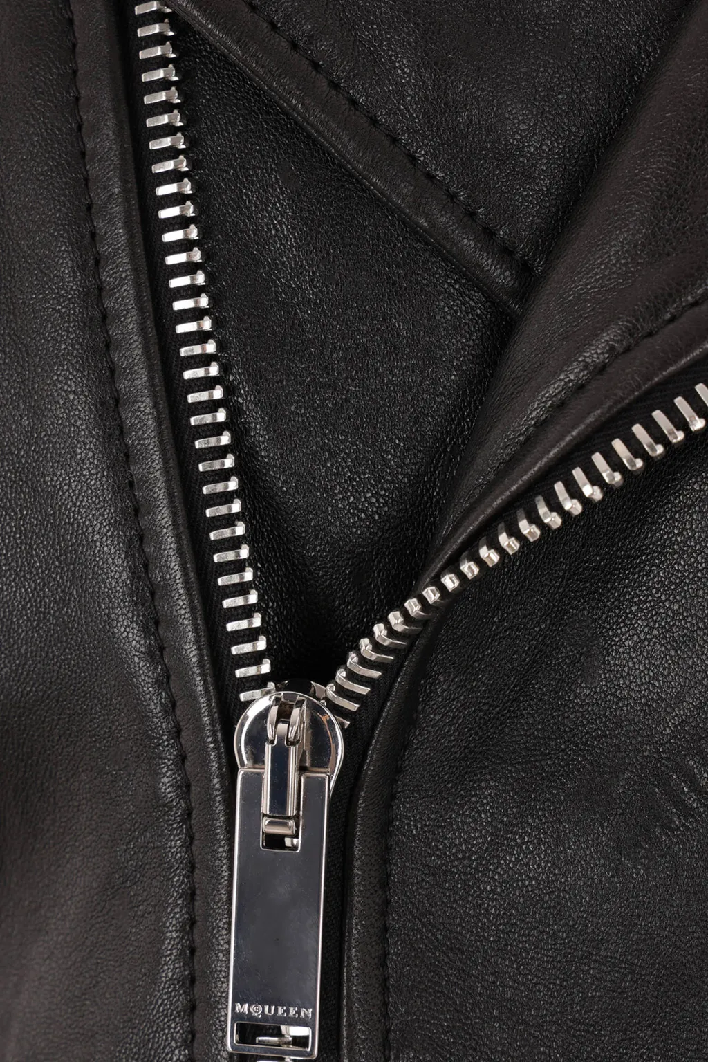 Zip-Up Leather Jacket