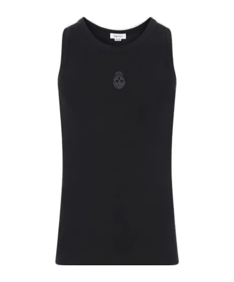 Skull Ribbed Tank Top