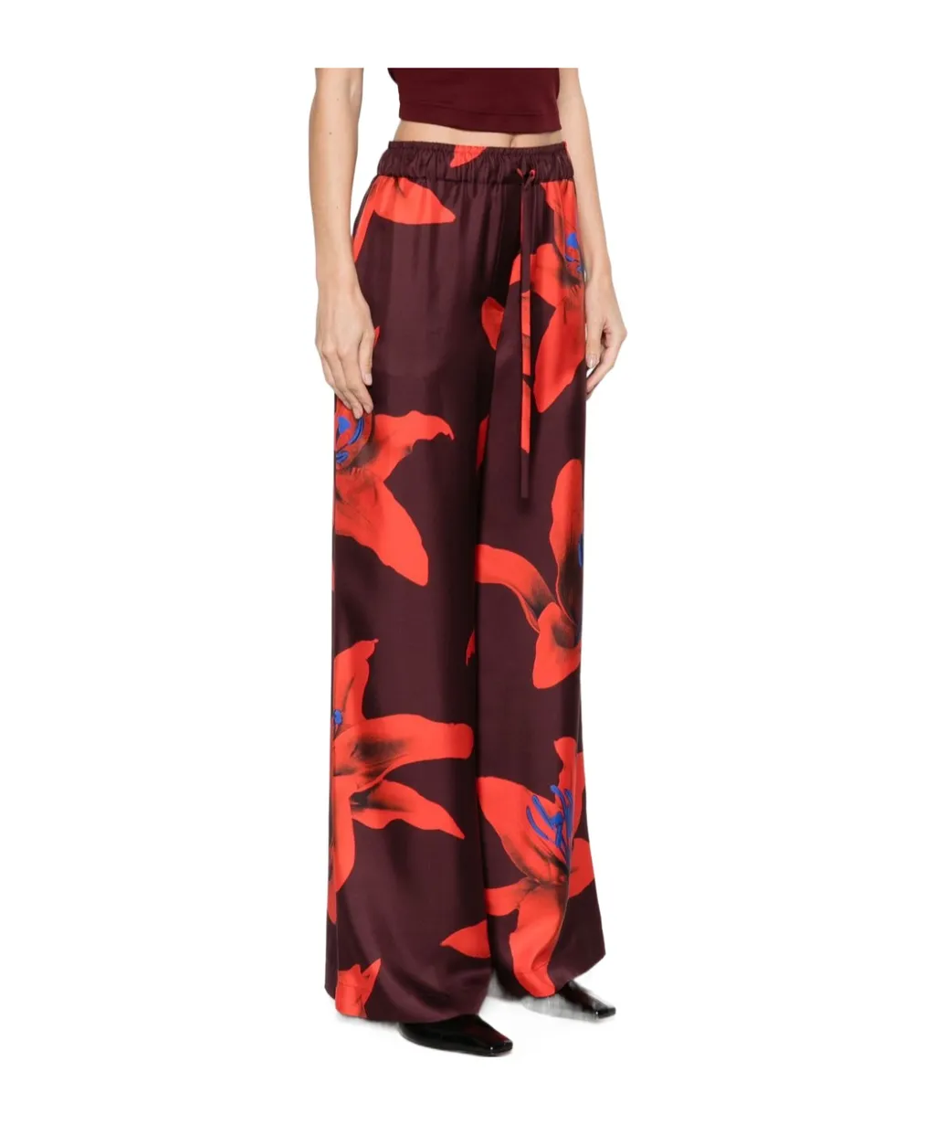 Floral Printed Wide-Leg Trousers
