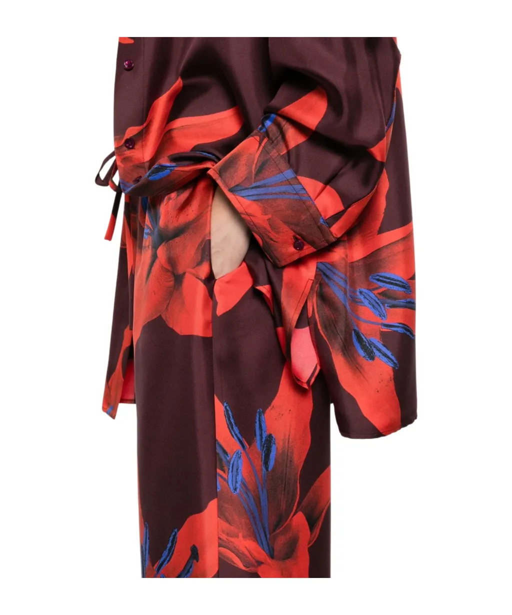 Floral Printed Wide-Leg Trousers