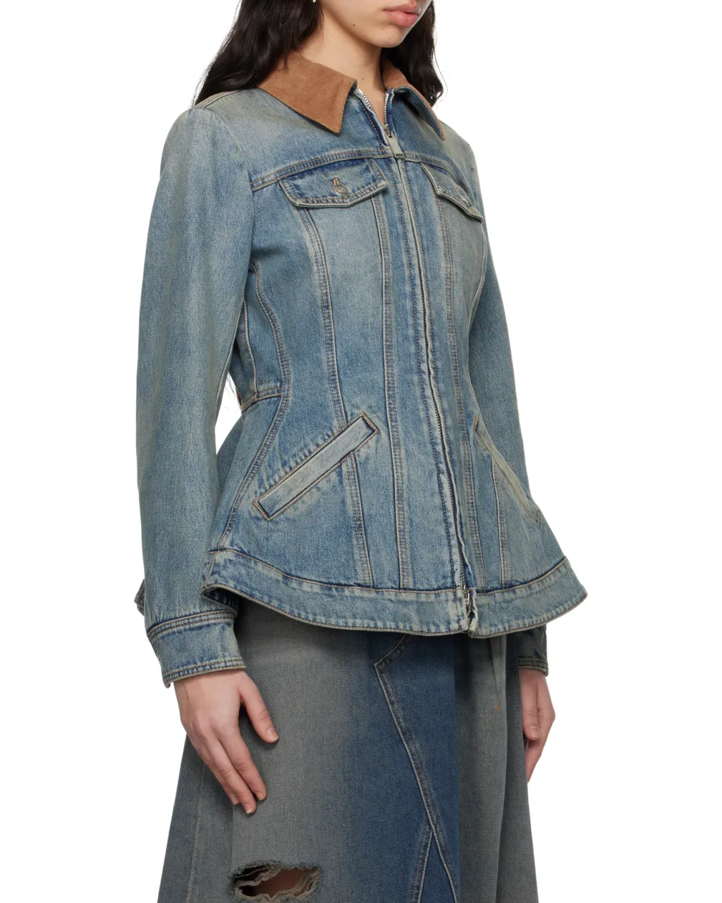 Peplum Denim Jacket