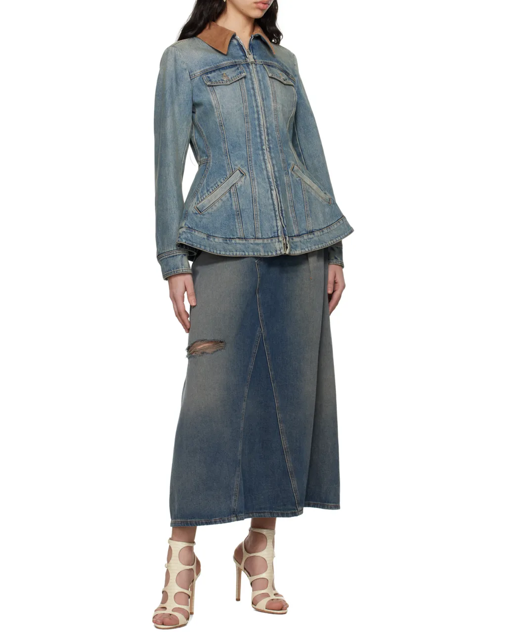 Peplum Denim Jacket
