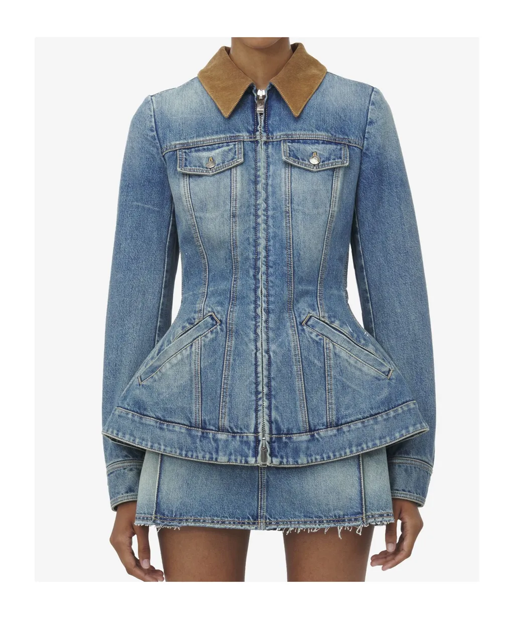 Peplum Denim Jacket