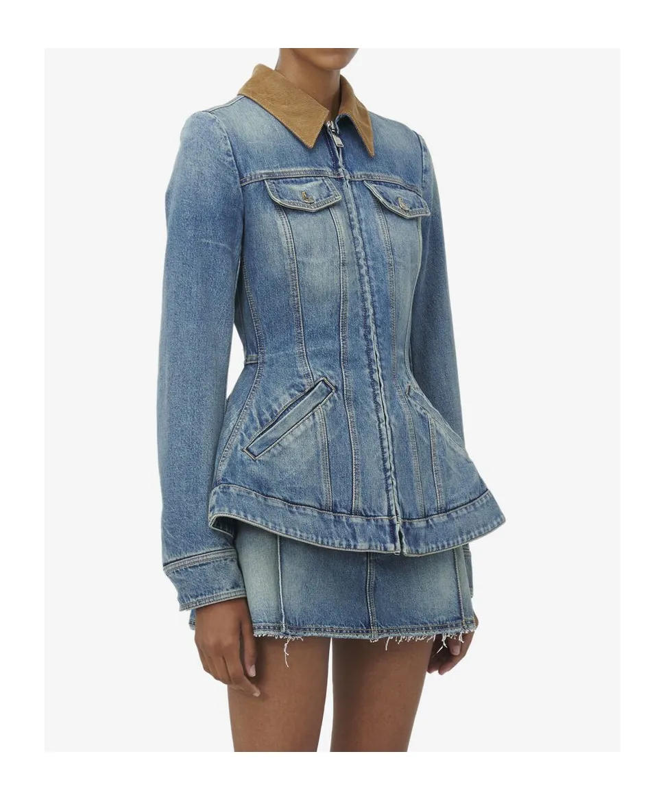 Peplum Denim Jacket