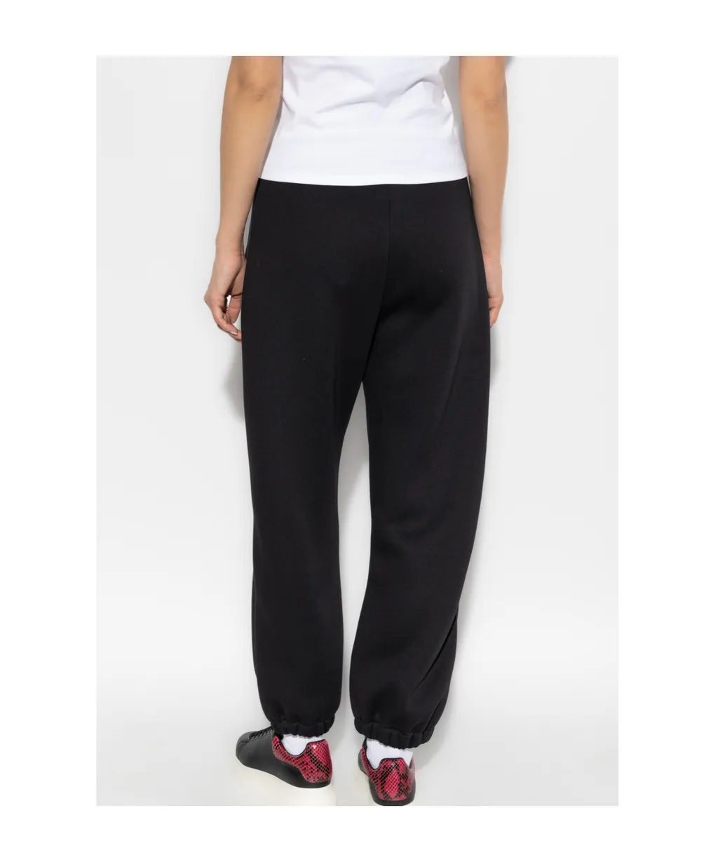 Skull Embroidered Drawstring Sweatpants