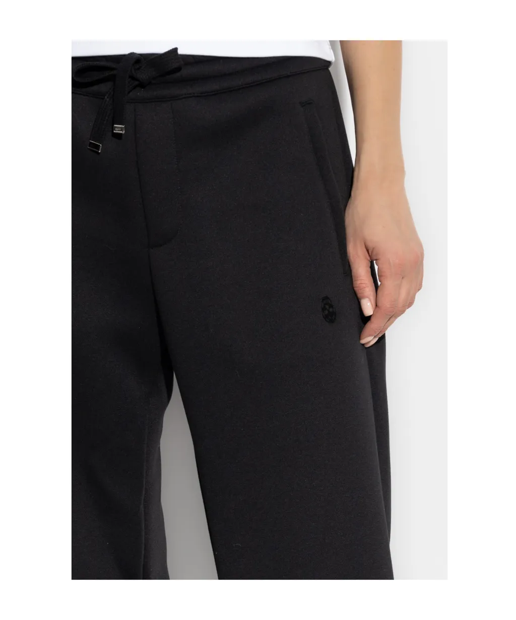 Skull Embroidered Drawstring Sweatpants