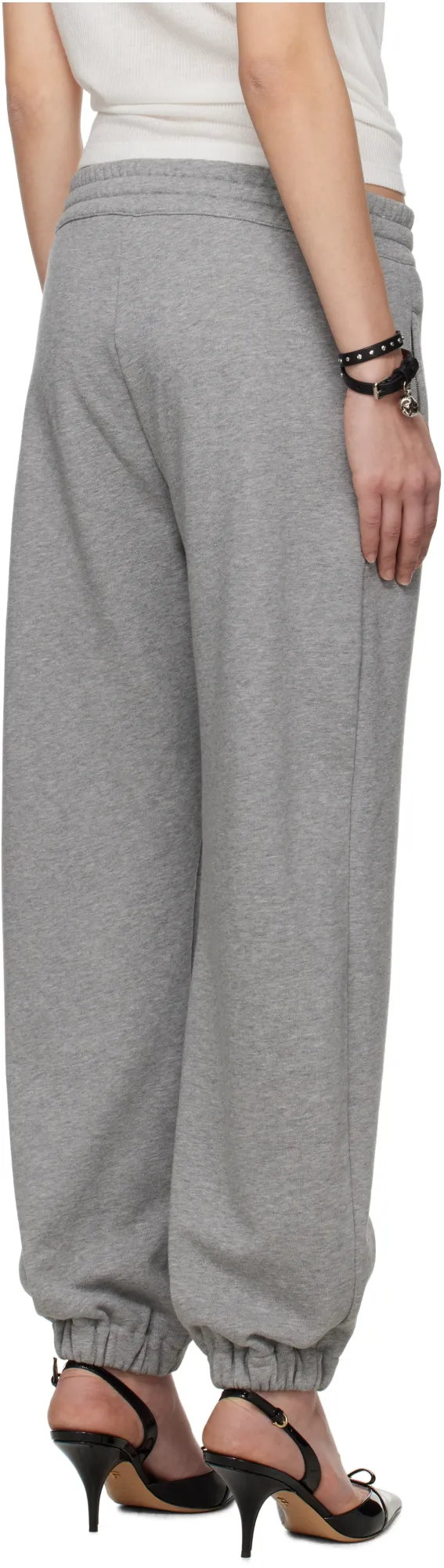 Skull Embroidered Tapered Sweatpants