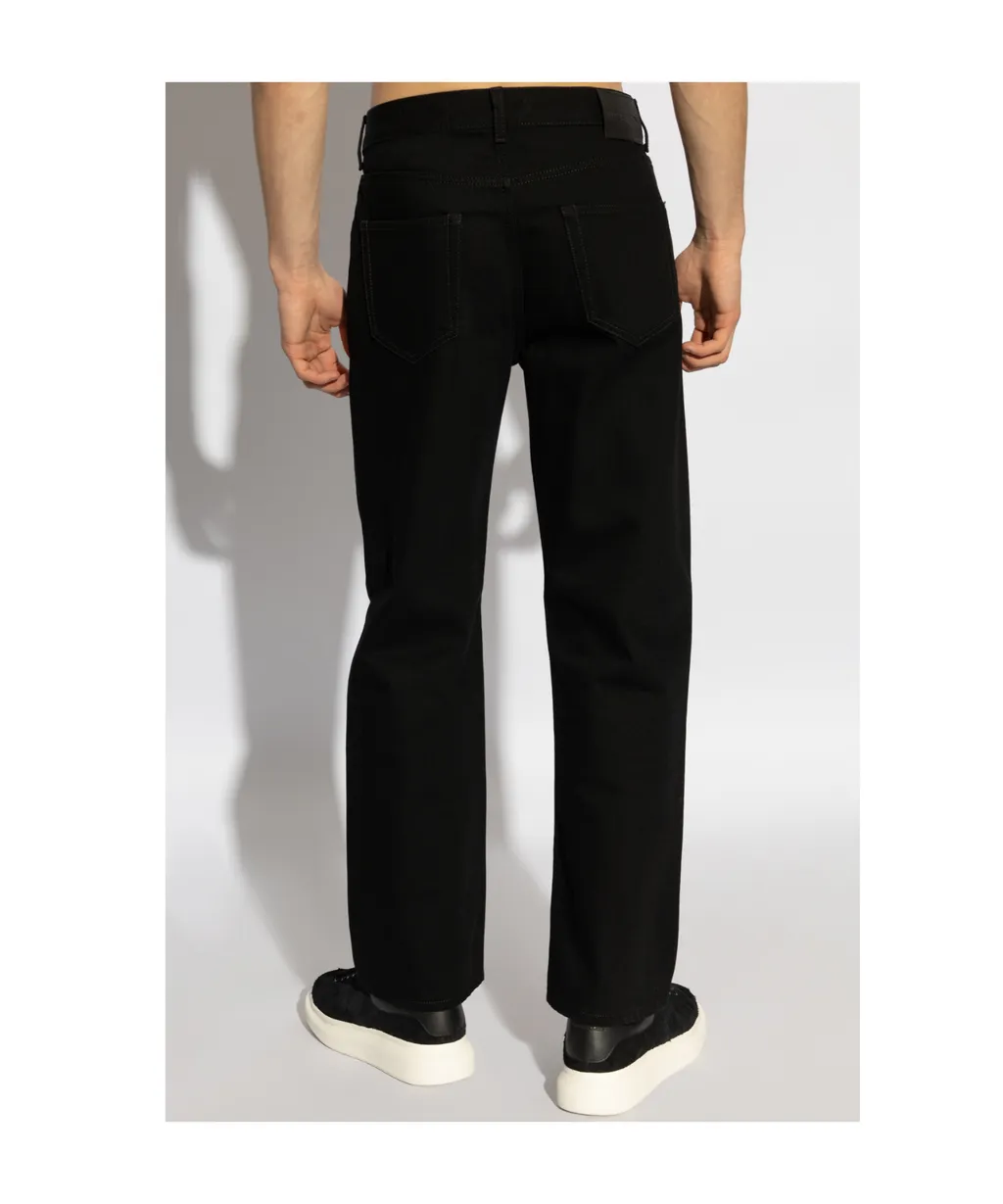 Skull Detailed Straight-Leg Jeans