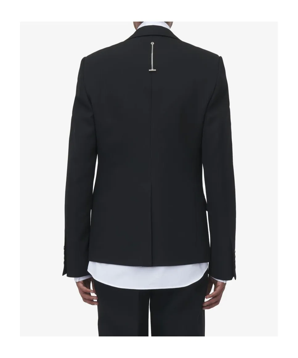 Stud Embellished Embroidered Single-Breasted Jacket