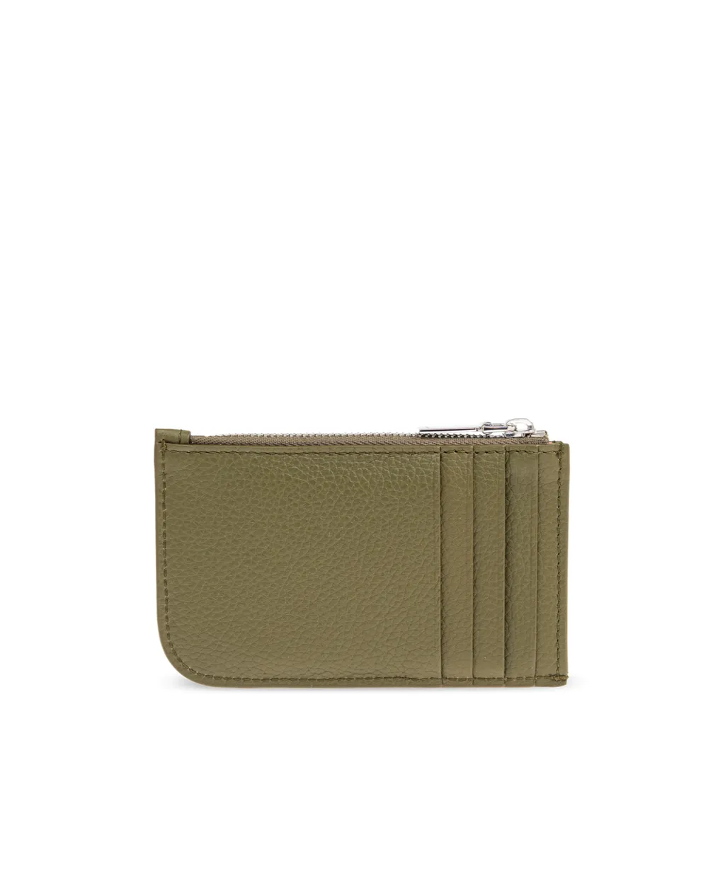 Logo Plaque Zipped Wallet