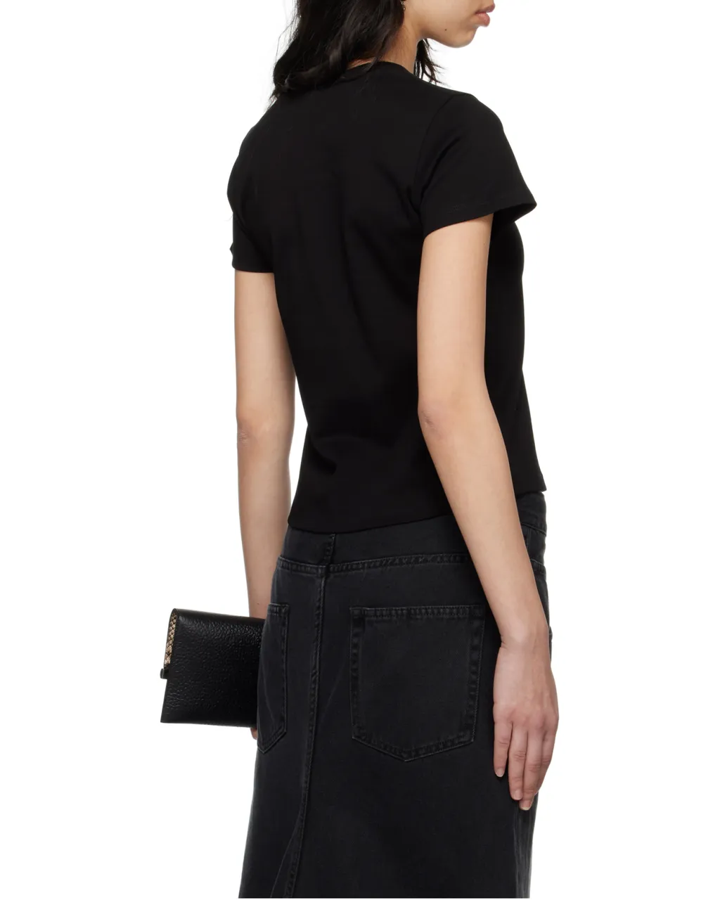 Skull Embroidered Crewneck T-Shirt