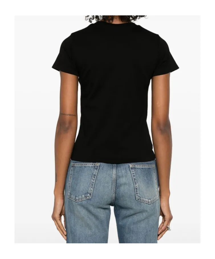 Skull Embroidered Crewneck T-Shirt