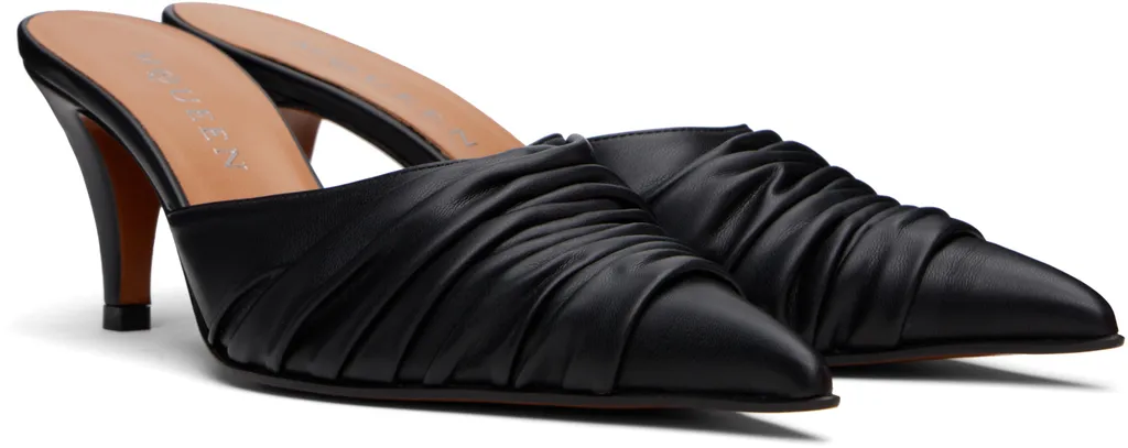 Birdee Ruched Pointed-Toe Mules
