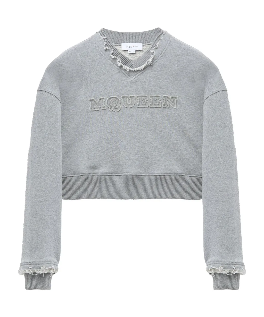 Logo Detailed Cropped Sweatshirt