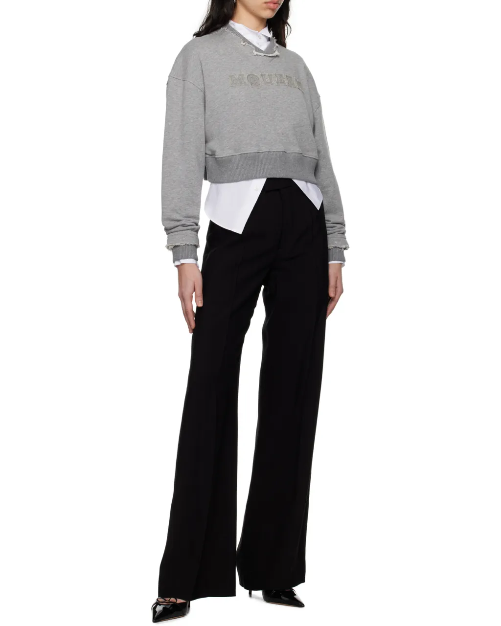 Logo Detailed Cropped Sweatshirt