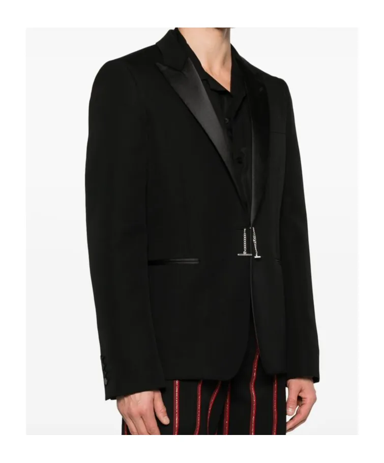 Chain-Embellished Blazer