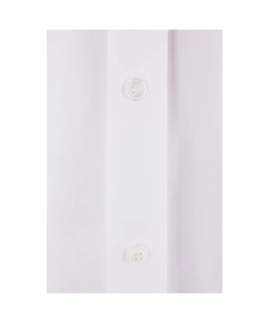 Long Sleeved Buttoned Poplin Shirt