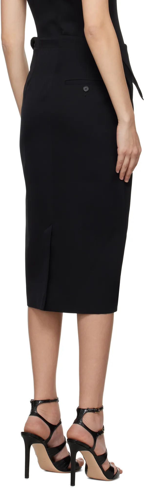 Zip Detailed Midi Skirt