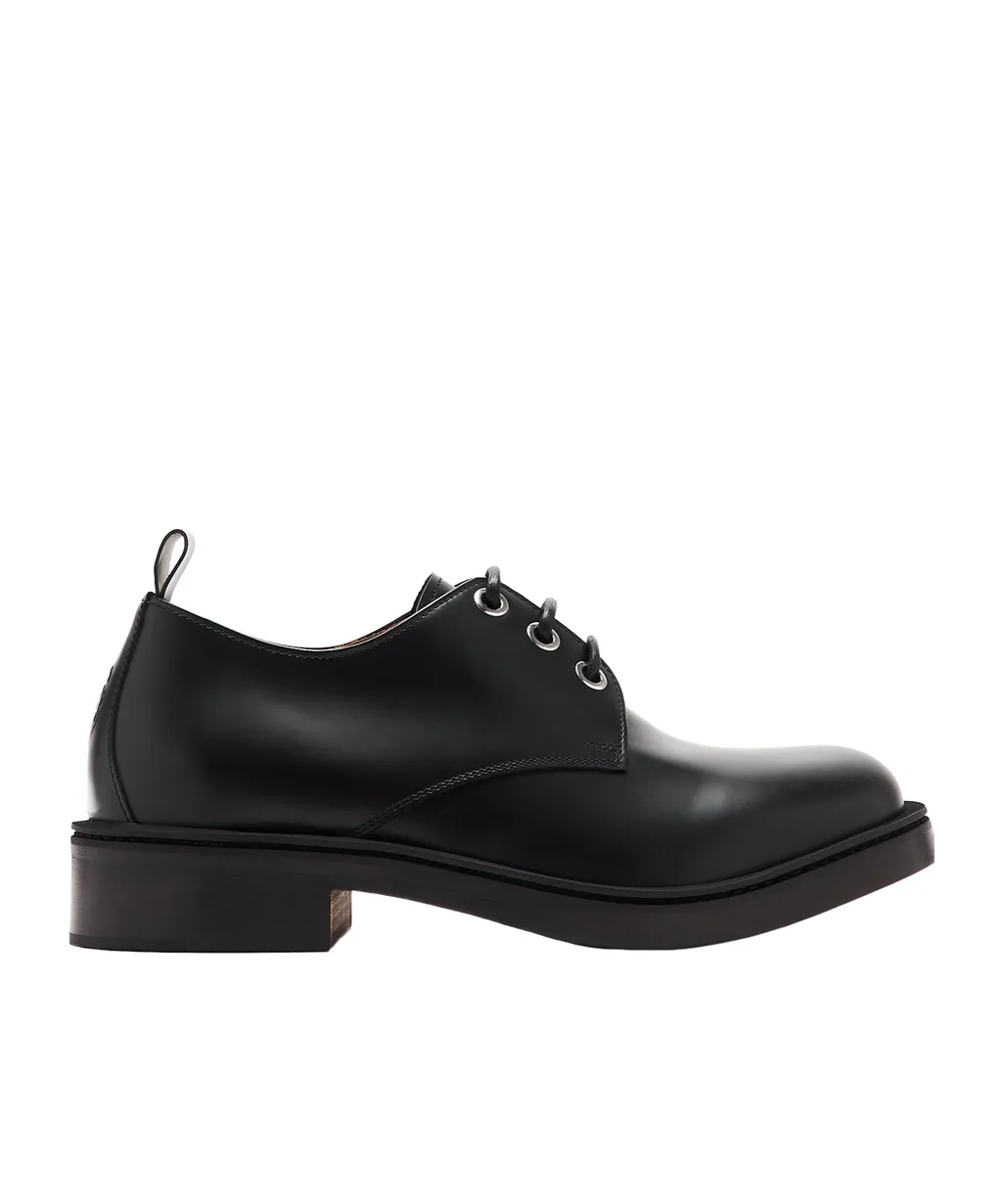 Round-Toe Lace-Up Derby Shoes