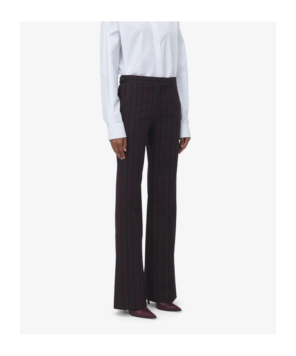 Pinstriped Low-Rise Trousers