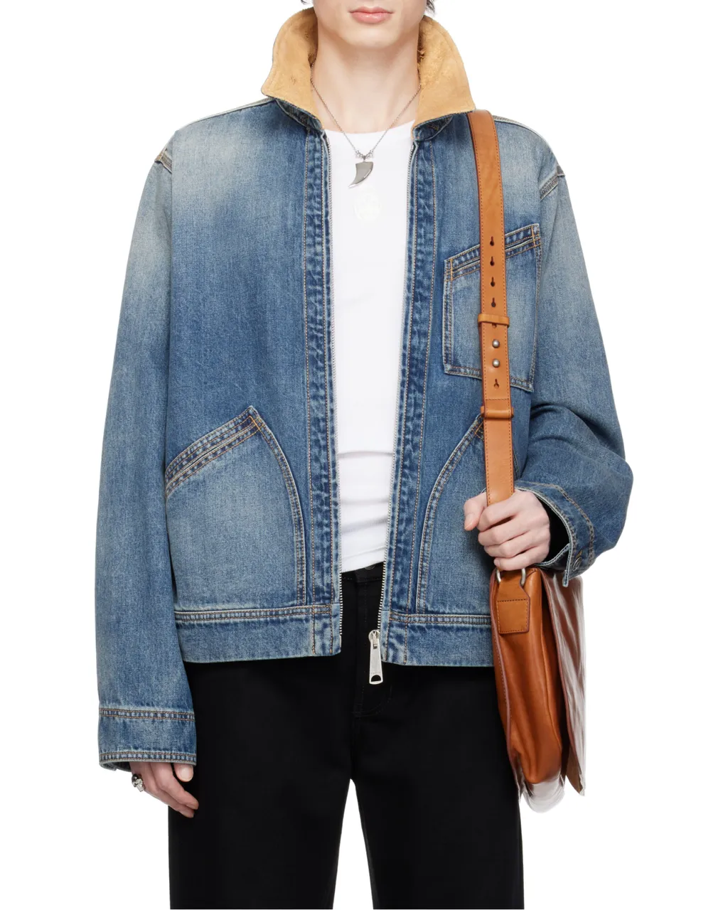 Zip-Up Denim Jacket