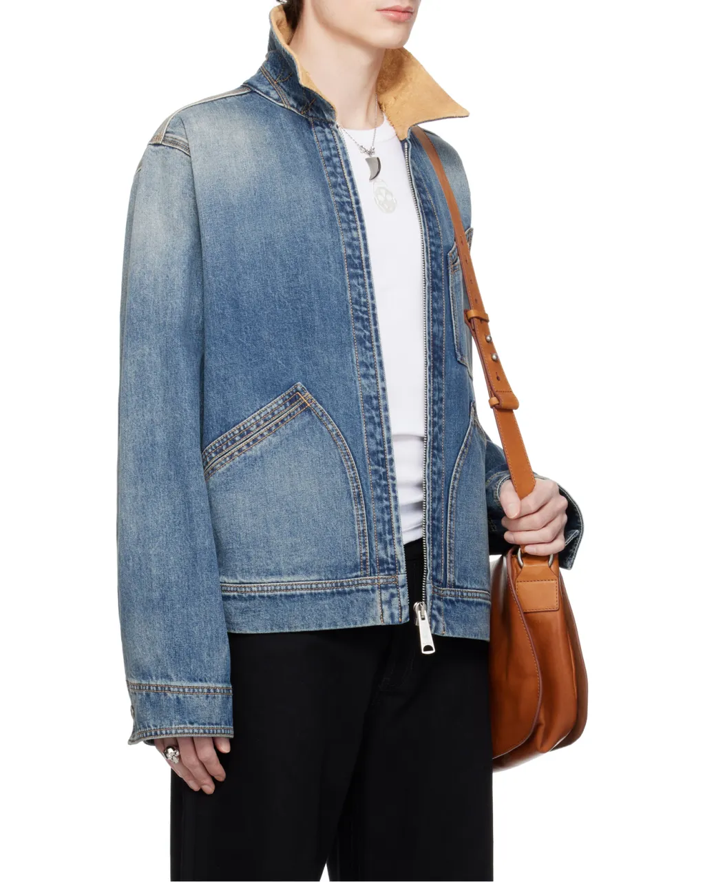 Zip-Up Denim Jacket