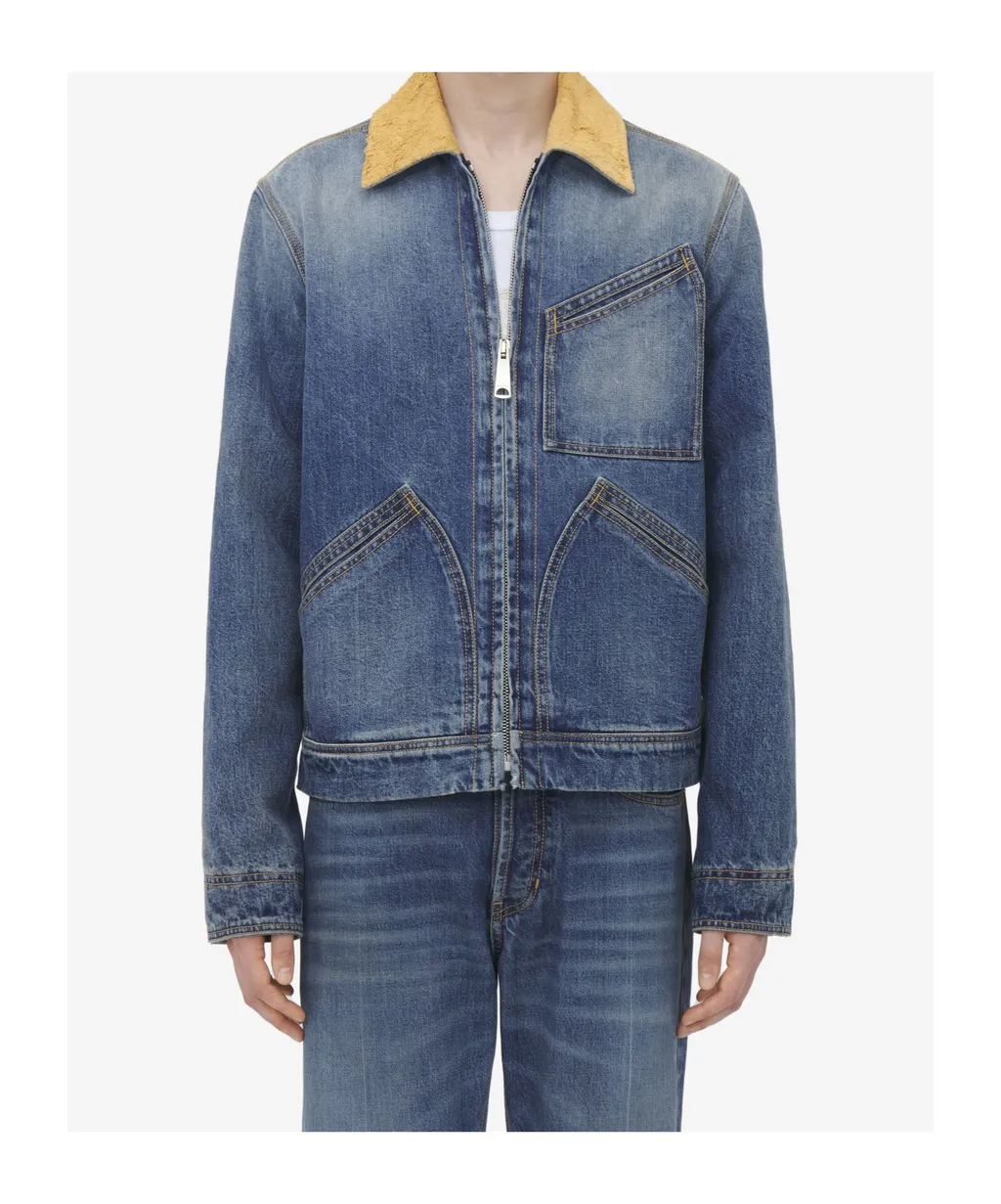 Zip-Up Denim Jacket
