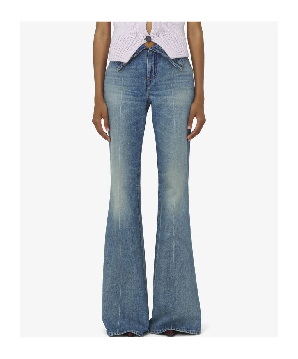 Fold Over Waist Jeans