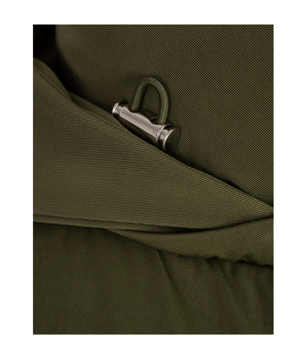 Peplum Drawstring Waist Puffer Jacket