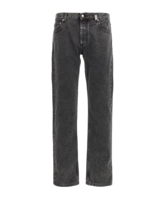Logo Tag Straight-Leg Jeans