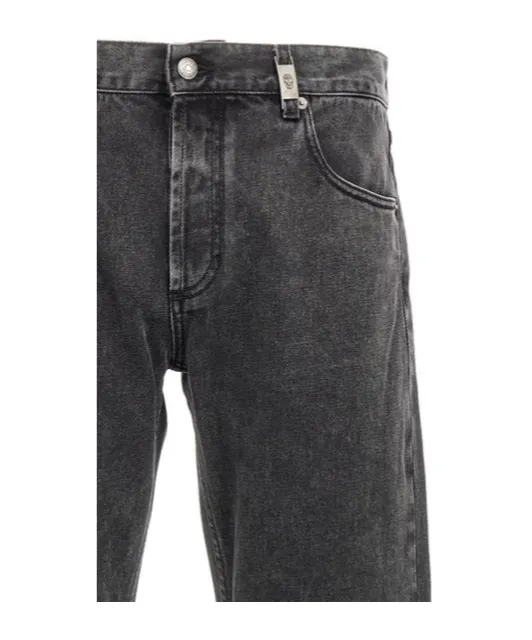 Logo Tag Straight-Leg Jeans