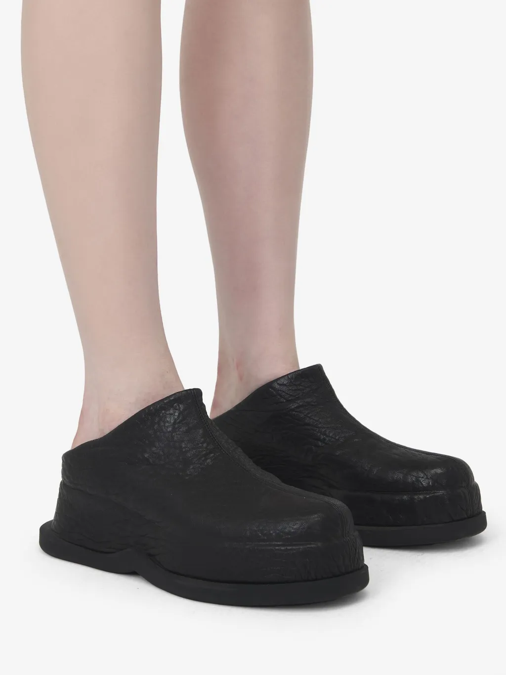 Wave Skull Embossed Mules