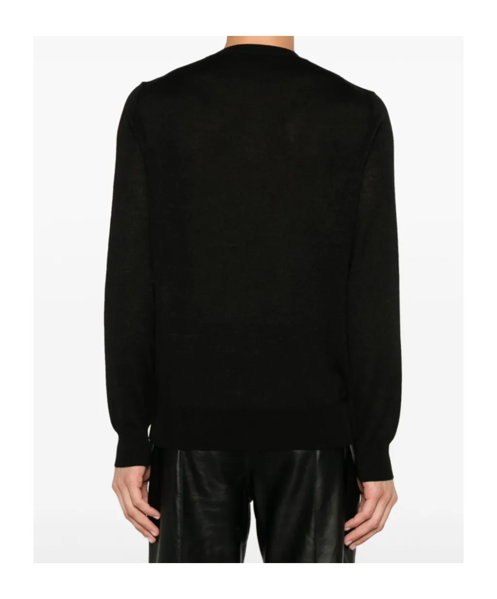 Skull Embroidered Knitted Jumper