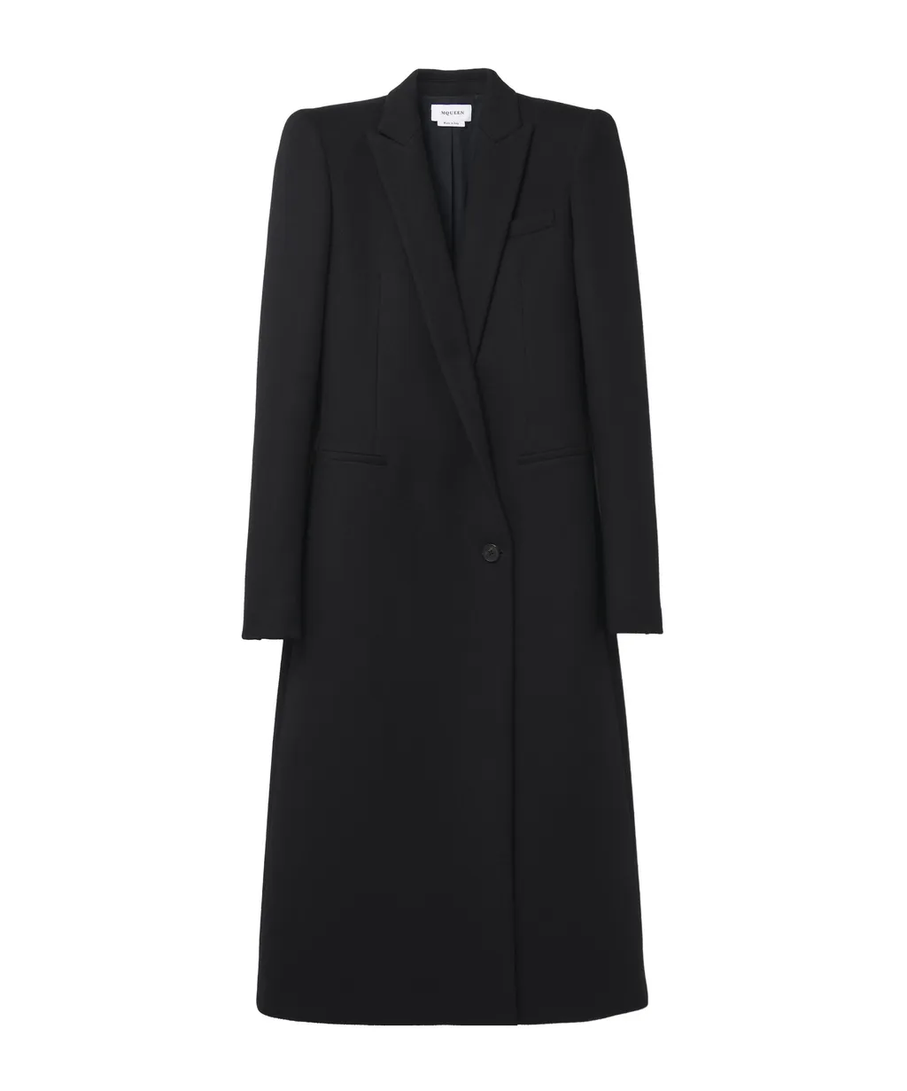 Stacked Shoulder Tailored Coat