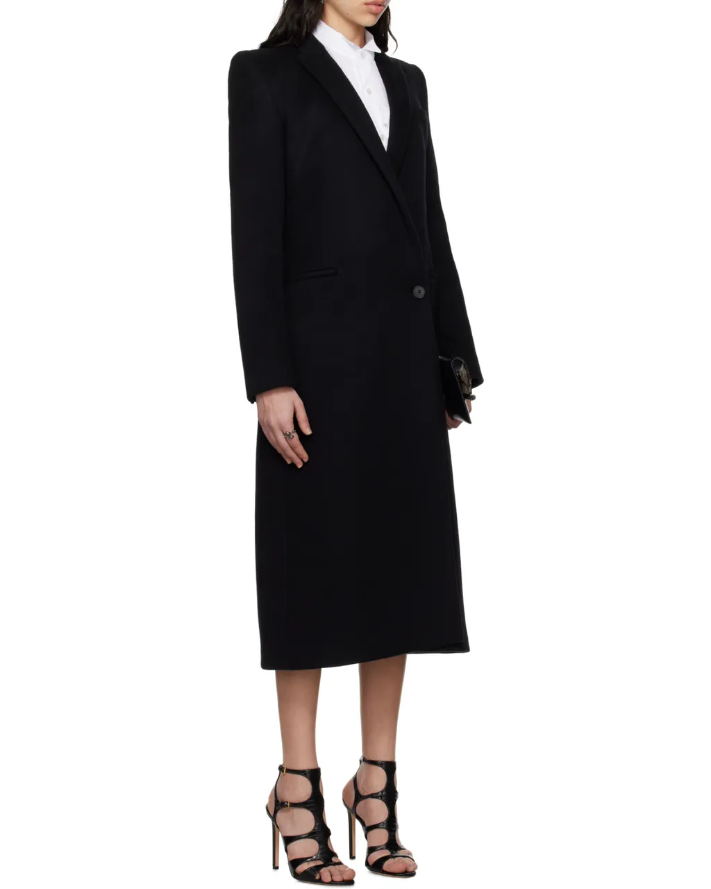 Stacked Shoulder Tailored Coat