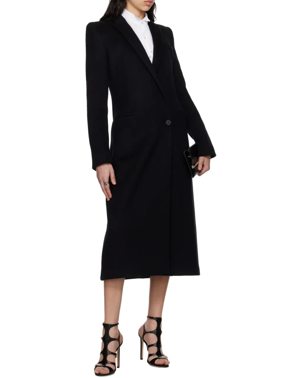 Stacked Shoulder Tailored Coat