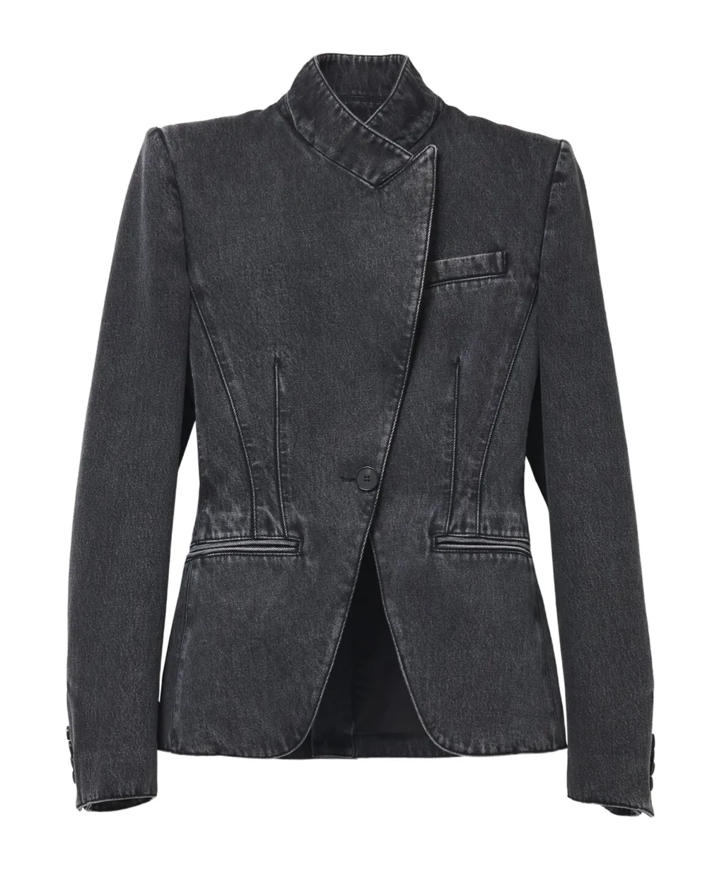 Twisted Spliced Denim Jacket