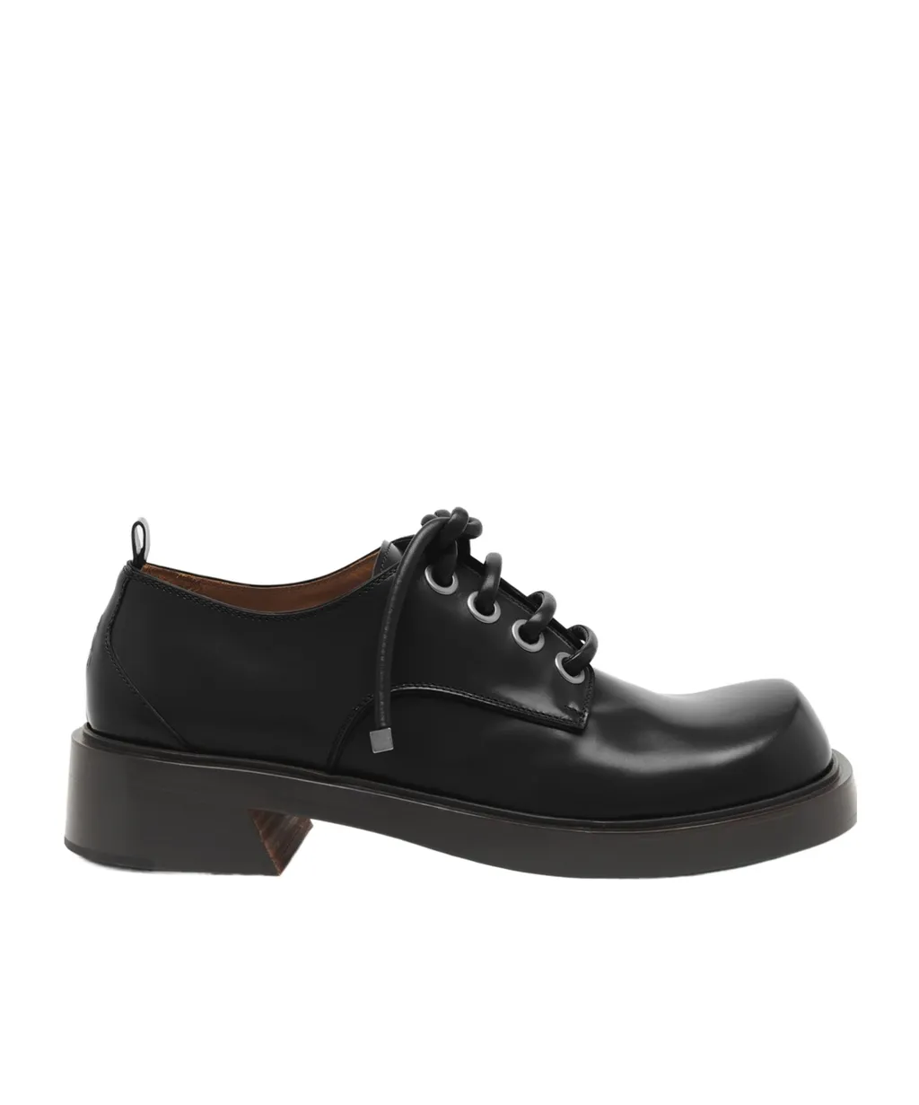 Round-Toe Lace-Up Derby Shoes