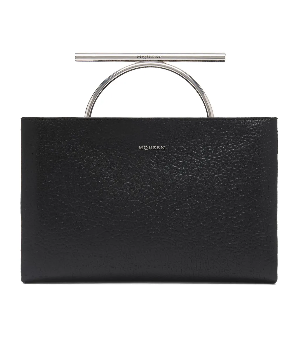 Cross-Bar Logo Lettering Clutch Bag