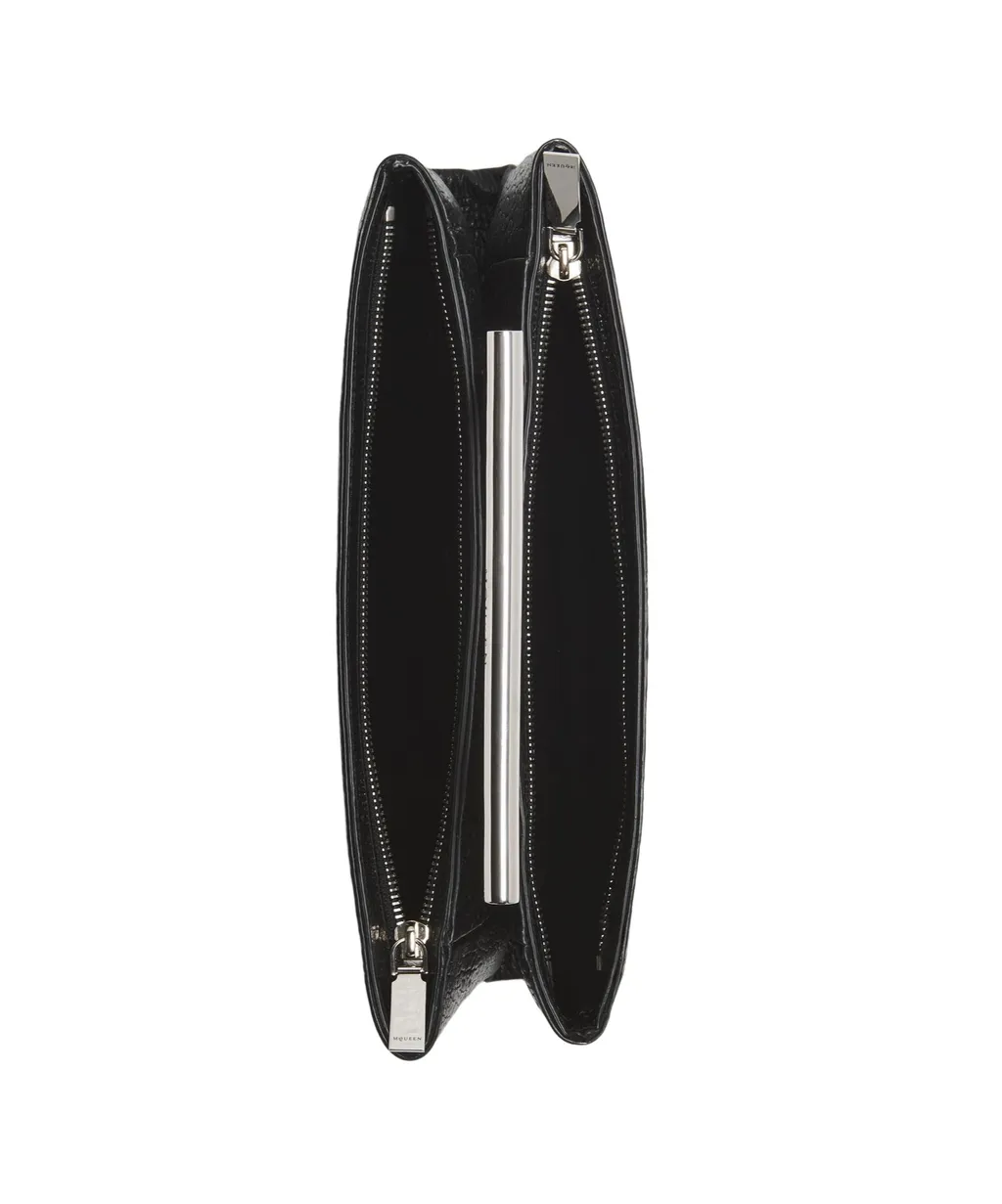 Cross-Bar Logo Lettering Clutch Bag