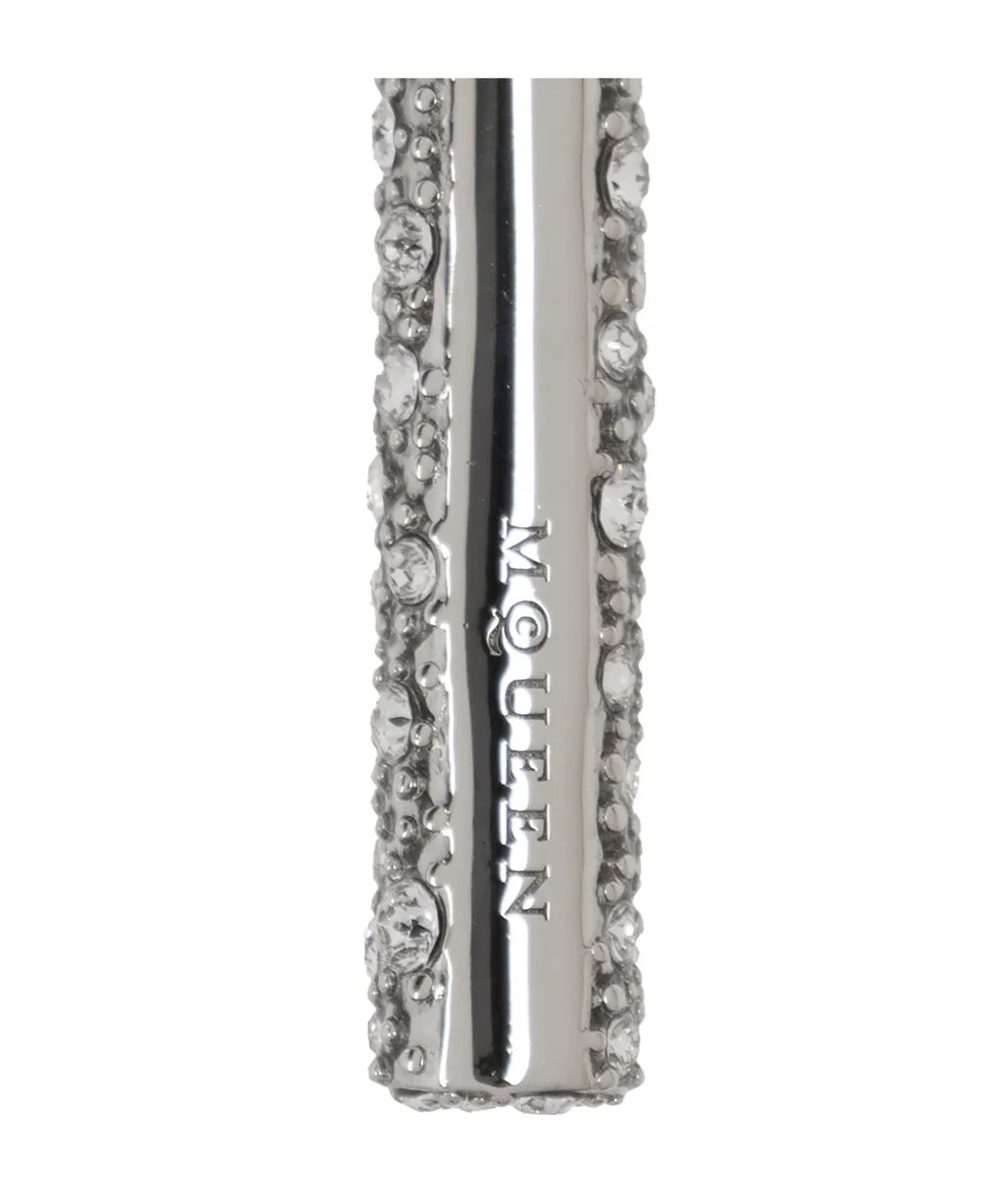 Logo Engraved Embellished Earring