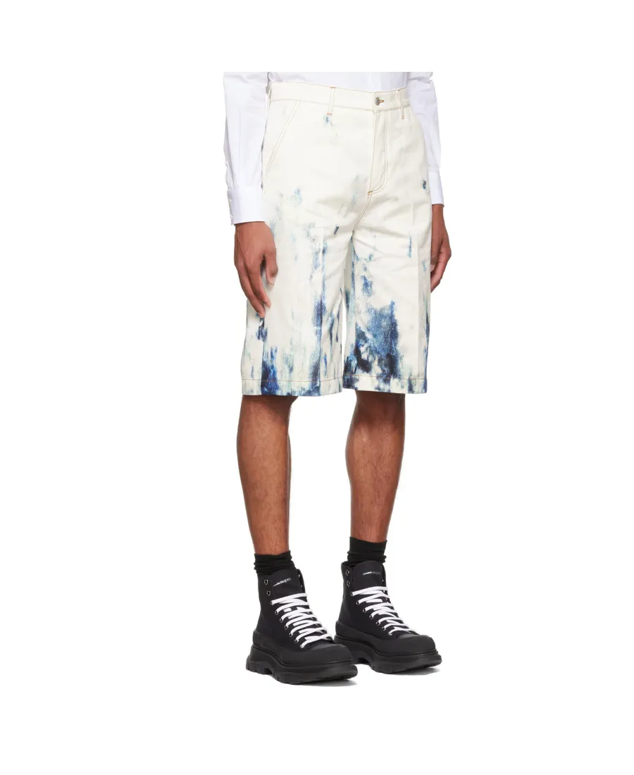 Tie-Dye Print Bermuda Shorts
